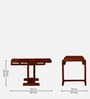 Hamlen Sheesham Wood 2 Seater Dining Table convert into Book Shelf in Honey Oak Finish