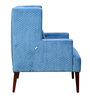 Hamlet Wing Chair In Blue Colour