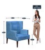 Hamlet Wing Chair In Blue Colour