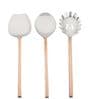 Hammered Copper Handles Stainless Steel Serving Spoons Set of Three