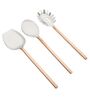 Hammered Copper Handles Stainless Steel Serving Spoons Set of Three