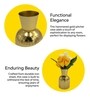 Hammered Gold Pitcher Vase