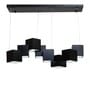 Black Acrylic & Metal Shaded Chandelier