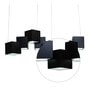 Black Acrylic & Metal Shaded Chandelier