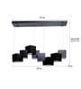 Black Acrylic & Metal Shaded Chandelier