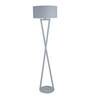Hamptons White Metal Shade Club Floor Lamp With Metal Base