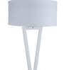 Hamptons White Metal Shade Club Floor Lamp With Metal Base