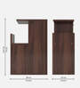 Hana Side Table with Storage in Walnut Finish