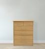 Hanako Chest of Six Drawers in Oak Finish