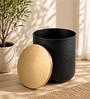 Hananui Metal Stool In Black Finish