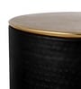 Hananui Metal Stool In Black Finish