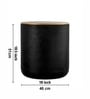 Hananui Metal Stool In Black Finish