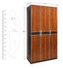 Hanburg 3 Door Wardrobe in Dark Walnut Colour