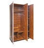 Hanburg 3 Door Wardrobe in Dark Walnut Colour