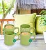 Green 100ml Hancrafted Ceramic (Set of 4) Tea Cups