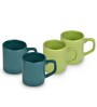 Green 100ml Hancrafted Ceramic (Set of 4) Tea Cups