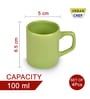 Green 100ml Hancrafted Ceramic (Set of 4) Tea Cups