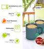 Green 100ml Hancrafted Ceramic (Set of 4) Tea Cups