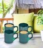 Green 100ml Hancrafted Ceramic (Set of 4) Tea Cups
