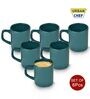 Green 100ml Hancrafted Ceramic (Set of 6) Tea Cups