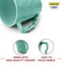 Hancrafted Ceramic Green 225 ML Coffee Mug Set of 2