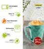 Hancrafted Ceramic Green 225 ML Coffee Mug Set of 2