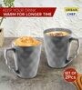 Hancrafted Ceramic Grey 225 ML Coffee Mug Set of 2
