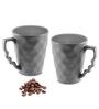 Hancrafted Ceramic Grey 225 ML Coffee Mug Set of 2