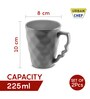 Hancrafted Ceramic Grey 225 ML Coffee Mug Set of 2