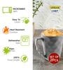 Hancrafted Ceramic Grey And Green 225 ML Coffee Mug Set of 2