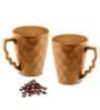 Hancrafted Ceramic Musturd 225 ML Coffee Mug Set of 2