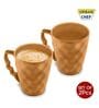 Hancrafted Ceramic Musturd 225 ML Coffee Mug Set of 2
