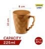 Hancrafted Ceramic Musturd 500 ML Coffee Mug Set of 6