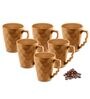 Hancrafted Ceramic Musturd 500 ML Coffee Mug Set of 6