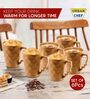 Hancrafted Ceramic Musturd 500 ML Coffee Mug Set of 6