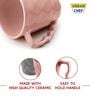 Hancrafted Ceramic Peach And Grey 225 ML Coffee Mug Set of 2