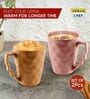 Hancrafted Ceramic Peach And Mustard 225 ML Coffee Mug Set of 2