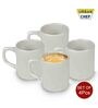 White 100ml Hancrafted Ceramic (Set of 4) Tea Cups