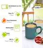 White And Green 100ml Hancrafted Ceramic (Set of 4) Tea Cups