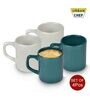 White And Green 100ml Hancrafted Ceramic (Set of 4) Tea Cups