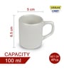 White And Green 100ml Hancrafted Ceramic (Set of 4) Tea Cups
