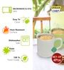 White And Green 100ml Hancrafted Ceramic (Set of 4) Tea Cups