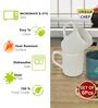 White And Green 100ml Hancrafted Ceramic (Set of 6) Tea Cups