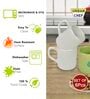 White And Green 100ml Hancrafted Ceramic (Set of 6) Tea Cups