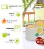 White & Yellow 100ml Hancrafted Ceramic (Set of 4) Tea Cups