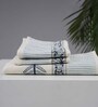 Hand Block Printed 100% Pure Cotton Floral Blue 240 GSM Super Absorbent 2 Hand and 1 Bath Towel Set