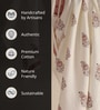 Hand Block Printed 100% Pure Cotton Floral Offwhite & Peach 240 GSM Super Absorbent 2 Hand & 1 Bath Towel Set