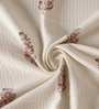 Hand Block Printed 100% Pure Cotton Floral Offwhite & Peach 240 GSM Super Absorbent 2 Hand & 2 Bath Towel Set