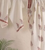 Hand Block Printed 100% Pure Cotton Floral Offwhite & Peach 240 GSM Super Absorbent 2 Hand & 2 Bath Towel Set