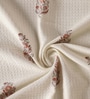 Hand Block Printed 100% Pure Cotton Floral Offwhite & Peach 240 GSM Super Absorbent Bath Towels